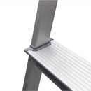 Escada Alumínio 5 Degraus 1,53m 120kg Prata e Vermelho Reisam