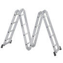 Escada Articulada 4x4 16 Degraus em Alumínio 4,48m Reisam