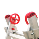 Escada Extensível 9x2 18 Degraus em Alumínio 4,44m Botafogo