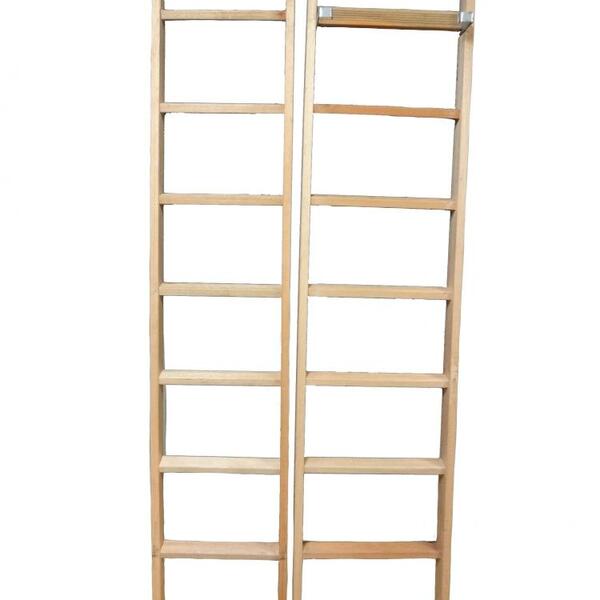 Escada Madeira Eucalipto Alongável 2 Partes De 7 Degraus - Volpato, Tamanho: 7 Degraus