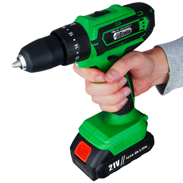 Parafusadeira Furadeira 21v Profissional 2 Baterias Led Tpar21