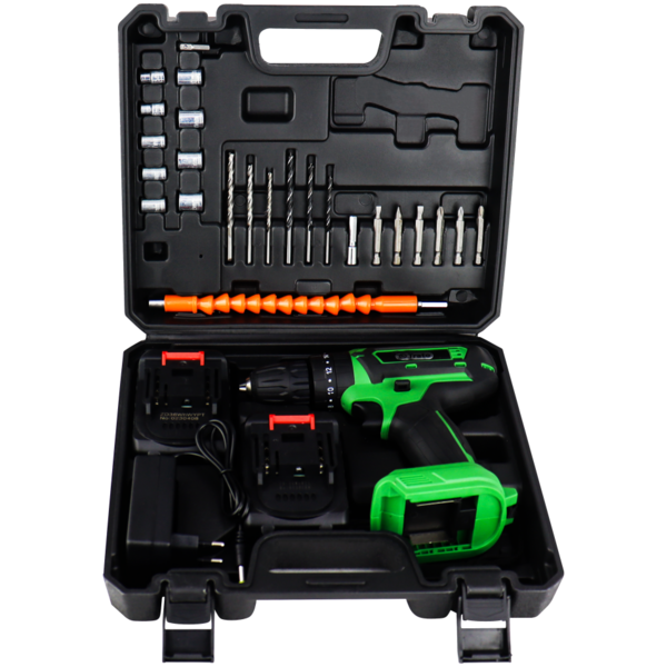 Parafusadeira Furadeira 21v Profissional 2 Baterias Led Tpar21