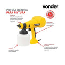 Pistola Para Pintura Elétrica 2,6mm HVLP PEV400 127V Vonder