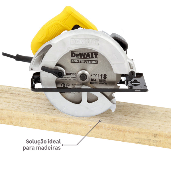 Serra Circular Elétrica Dewalt 220V 1400w 7.1/4" DWE560B2 para Madeira
